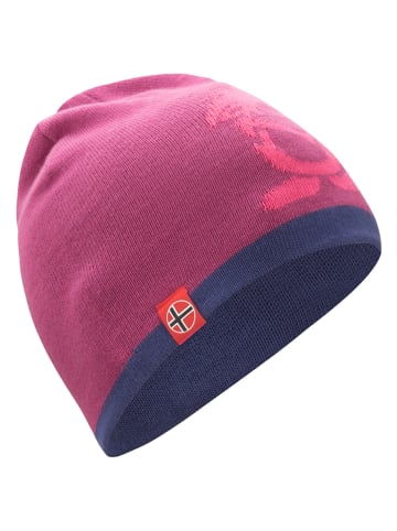 Dwustronna czapka beanie "Troll" w kolorze różowo-fioletowym