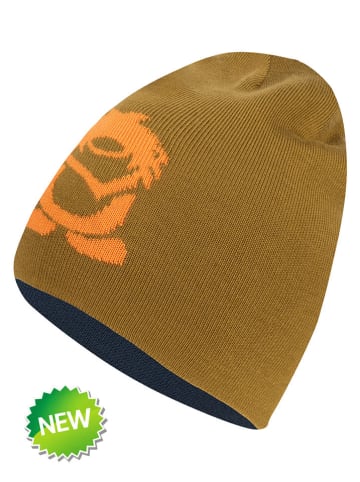Omkeerbare beanie "Troll" kaki/donkerblauw