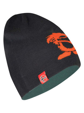 Dwustronna czapka beanie "Troll" w kolorze czarno-niebieskim