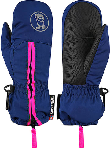 Funktions-Fäustlinge "Mitten" in Dunkelblau/ Pink