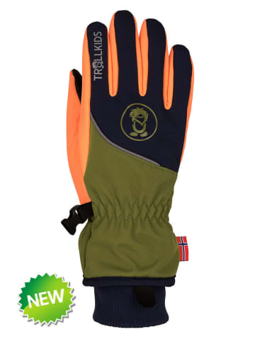 Functionele fingerhandschoenen "Trolltunga" kaki/zwart