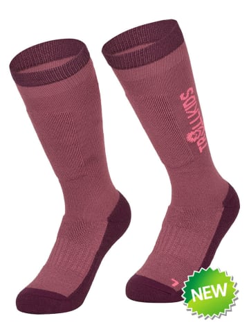 2er-Set: Ski-/ Snowboardsocken "Kids Ski" in Lila