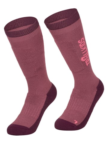 2er-Set: Ski-/ Snowboardsocken "Kids Ski" in Lila