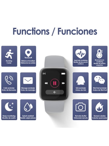 Smartband "AK-Y68" w kolorze szarym