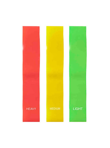 3-delige set: weerstandsbanden rood/geel/groen - (L)30 cm