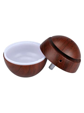 Nawilżacz powietrza LED w kolorze brązowym - wys. 10 x Ø 10 cm