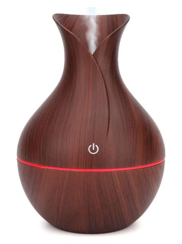 Nawilżacz powietrza LED w kolorze brązowym - wys. 14 x Ø 10 cm