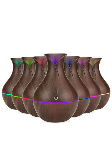 LED-Luftbefeuchter in Braun - (H)14 x  Ø 10 cm