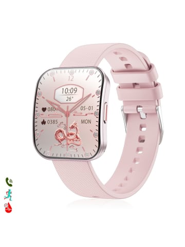 Smartwatch "QS08" w kolorze jasnoróżowym