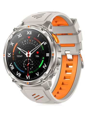 Smartwatch GPS "QS35" w kolorze szaro-pomarańczowym