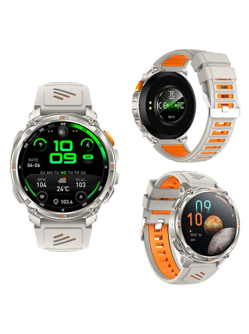 Smartwatch GPS "QS35" w kolorze szaro-pomarańczowym