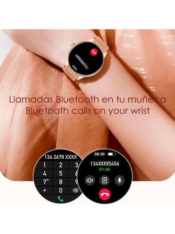 Smartwatch "QS80" in Gold/ Rosa