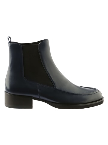 Leder-Stiefeletten "Dan" in Dunkelblau