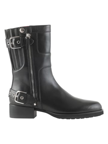 Leder-Boots in Schwarz