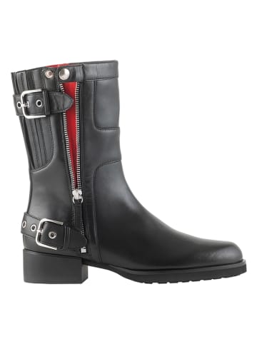 Leder-Boots in Schwarz