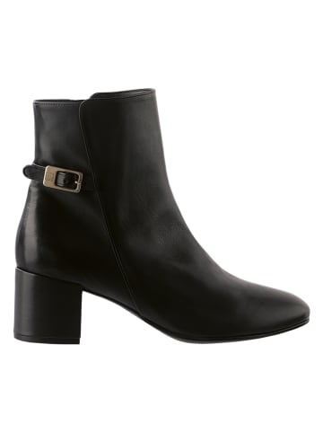 Leder-Stiefeletten "Ella" in Schwarz
