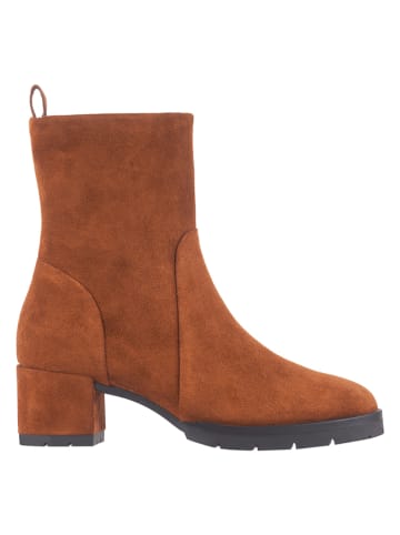 Leder-Stiefeletten "Diana" in Hellbraun