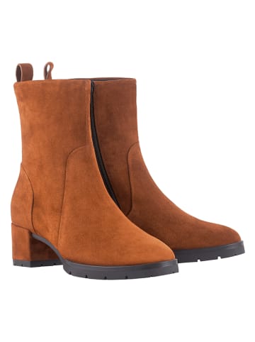 Leder-Stiefeletten "Diana" in Hellbraun