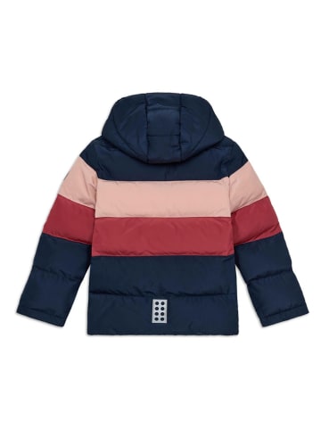 Steppjacke "Jipe" in Dunkelblau/ Rosa/ Rot