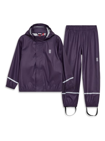 2-delige regenoutfit paars