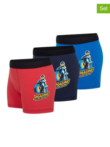 3er-Set: Boxershorts in Rot/ Schwarz/ Blau
