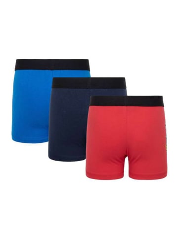 3er-Set: Boxershorts in Rot/ Schwarz/ Blau