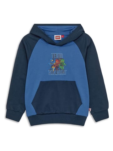 Hoodie donkerblauw/blauw