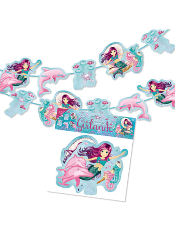 Girlande "Coralie" in Hellblau/ Rosa - (L)300 cm