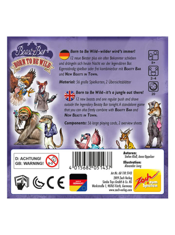 Kartenspiel "Beasty Bar Born to be wild" - ab 8 Jahren