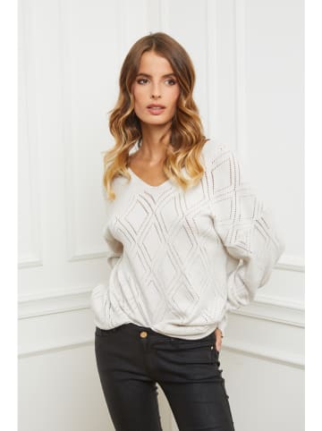 Sweter "Cetif" w kolorze białym