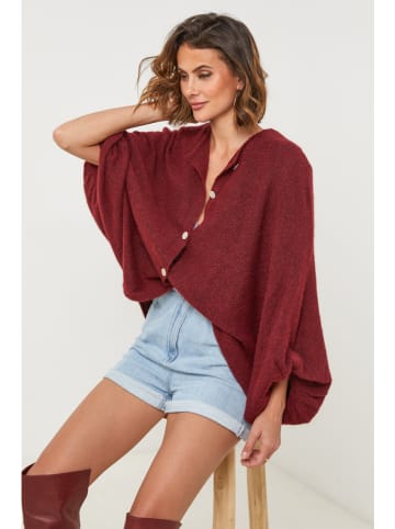 Cardigan "Gaia" in Bordeaux