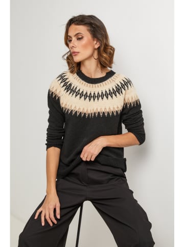 Sweter "Sahara" w kolorze beżowo-czarnym