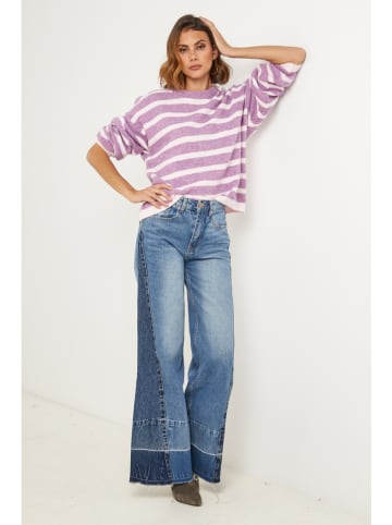 Pullover "Tulipe" in Lila/ Weiß