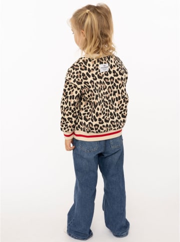 Sweatshirt "Leo Love" in Beige/ Hellbraun