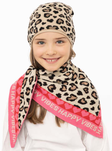 2tlg. Winteraccessoires-Set in Beige/ Pink