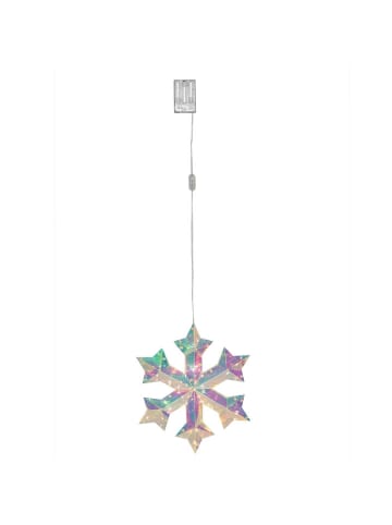 Decoledlamp "Snowflake" meerkleurig - (B)27 x (H)31 x (D)5 cm