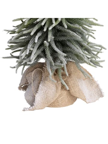 Künstlicher Weihnachtsbaum in Grün/ Weiß - (H)80 cm