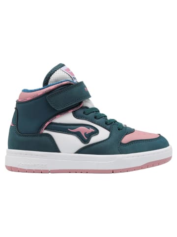 Sneakersy "K-CP Rim Mid EV" w kolorze jasnoróżowo-ciemnozielonym