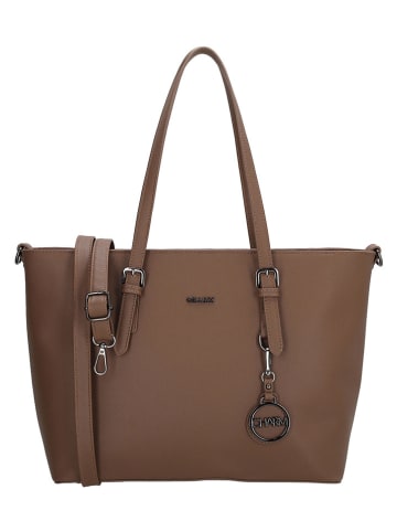 Shopper "Birmingham" in Hellbraun - (B)41 x (H)27 x (T)14 cm