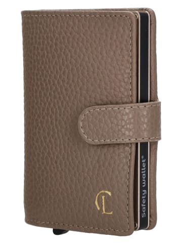 Leder-Geldbörse in Hellbraun - (B)7 x (H)10 x (T)1,5 cm