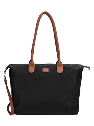 Shopper "Buckingham" in Schwarz - (B)51 x (H)33 x (T)14 cm