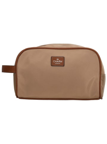 Kosmetiktasche "Buckingham" in Hellbraun - (B)25 x (H)15 x (T)14 cm