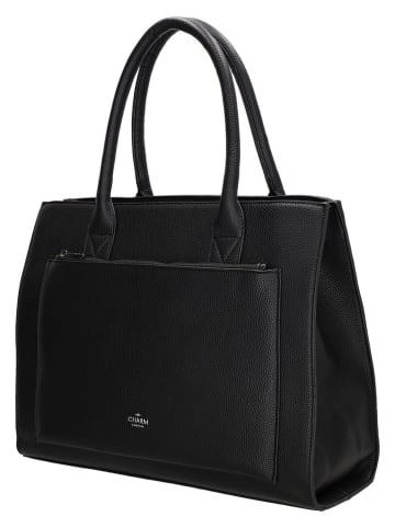 Schultertasche in Schwarz - (B)40 x (H)32 x (T)13 cm