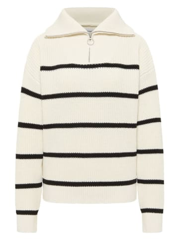 Pullover in Creme/ Schwarz
