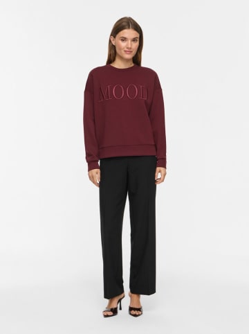 Sweatshirt "Reflect" in Bordeaux