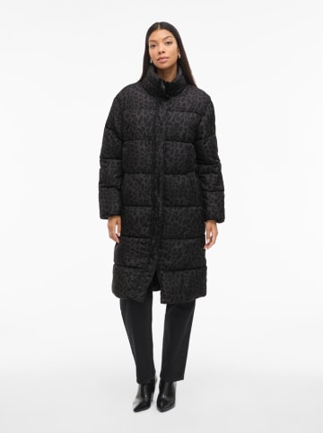 Wintermantel "Vipuff" in Grau/ Schwarz