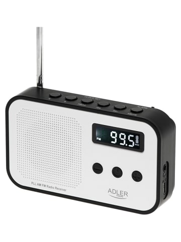 Radio cyfrowe w kolorze biało-czarnym