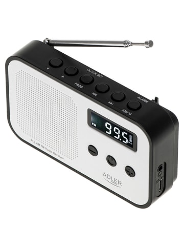 Radio cyfrowe w kolorze biało-czarnym