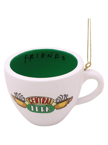 Christbaumornament "Coffee Cup Central Perk" in Weiß/ Grün - (H)5 cm