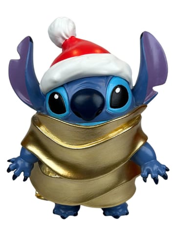 Figurka dekoracyjna "Stitch" w kolorze złoto-niebieskim - wys. 21 cm